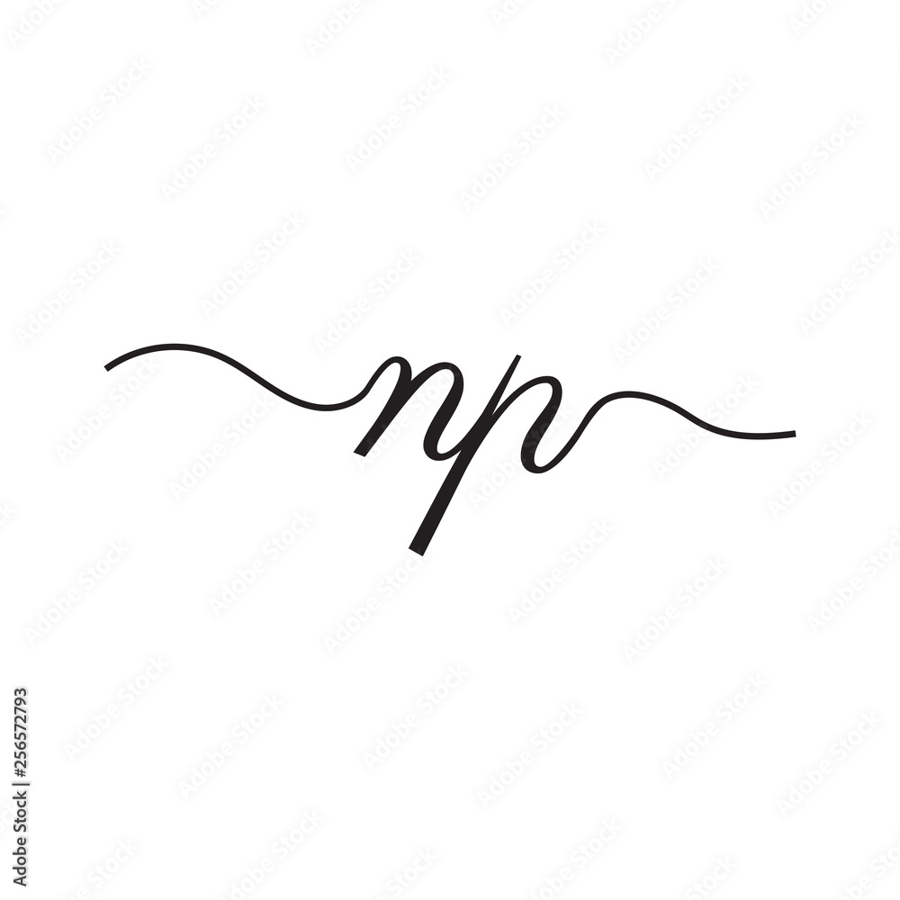 initials handwriting letters vector logo initials handwriting letters vector logo