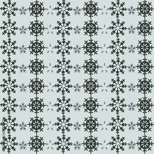 Seamless pattern of snowflakes for printing, fabrics, covers, Christmas and new year background