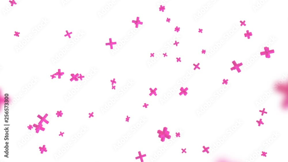 abstract background with three-dimensional crosses moving in white space abstract background with three-dimensional crosses moving in white space