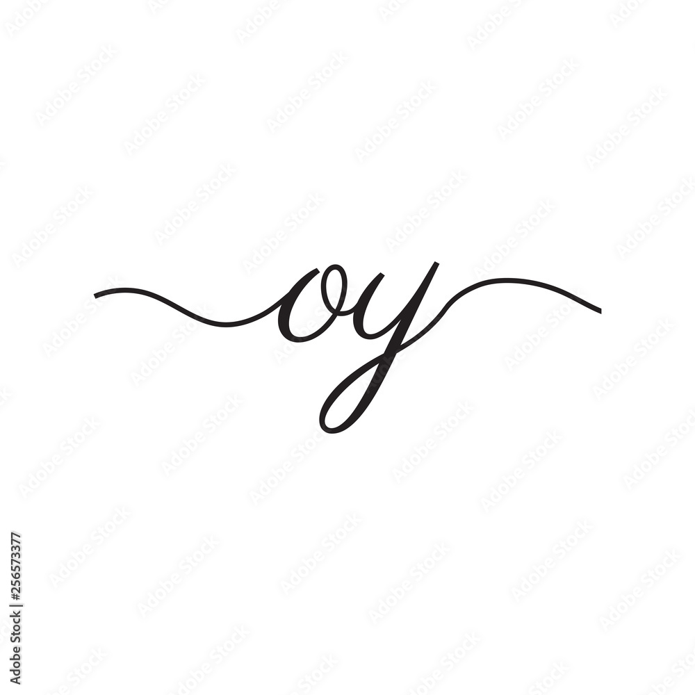 initials handwriting letters vector logo initials handwriting letters vector logo