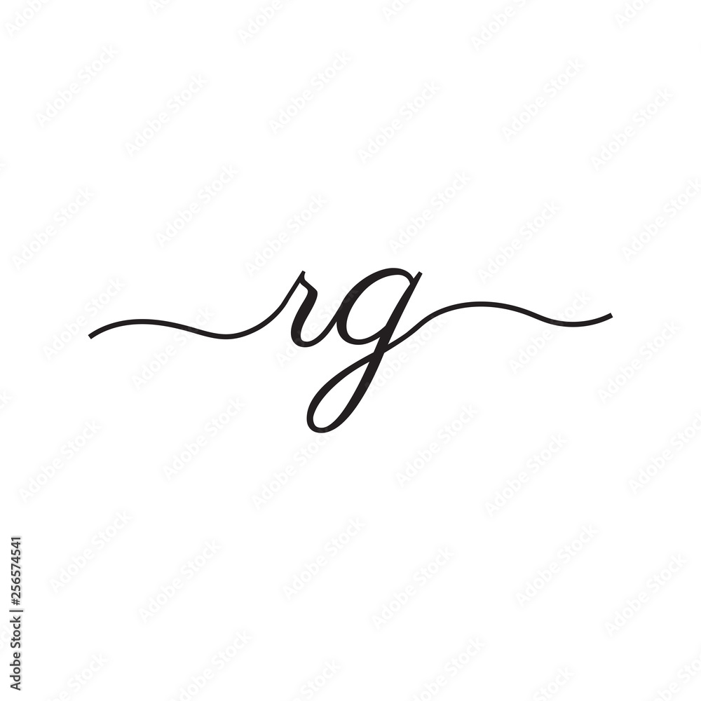 initials handwriting letters vector logo initials handwriting letters vector logo