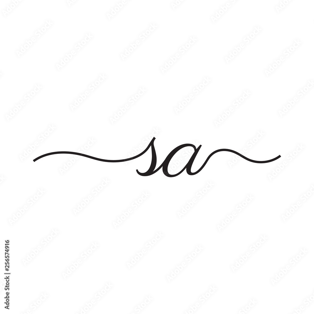 initials handwriting letters vector logo initials handwriting letters vector logo