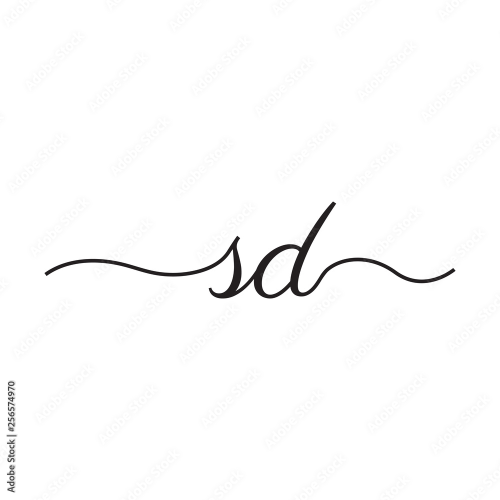 initials handwriting letters vector logo initials handwriting letters vector logo