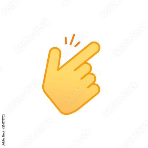 Snap fingers vector icon, line outline art snapping thumbs gesture emoticon symbol isolated on white, finger click signal clipart