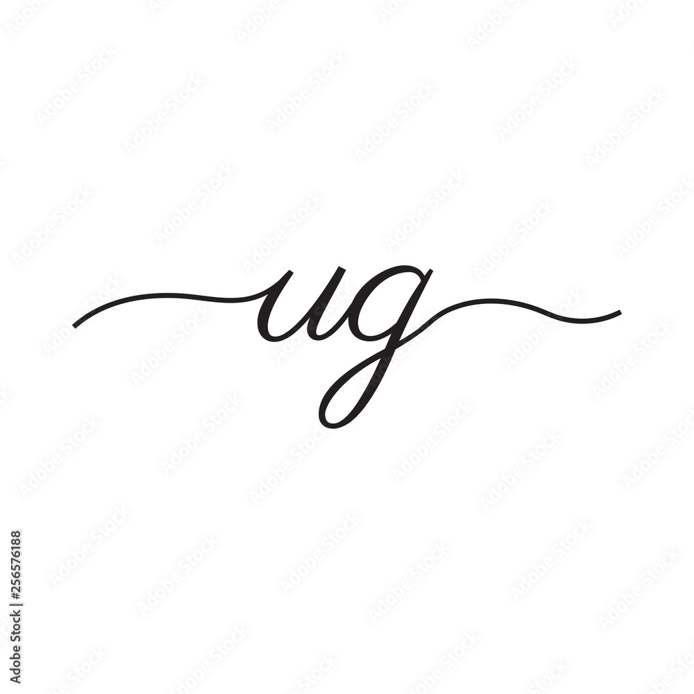 initials handwriting letters vector logo initials handwriting letters vector logo