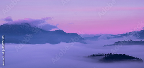 sunrise light in the hills