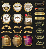 Golden sale labels retro vintage design collection