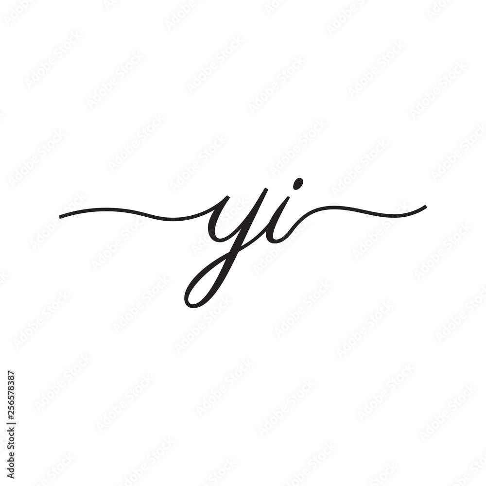 initials handwriting letters vector logo initials handwriting letters vector logo