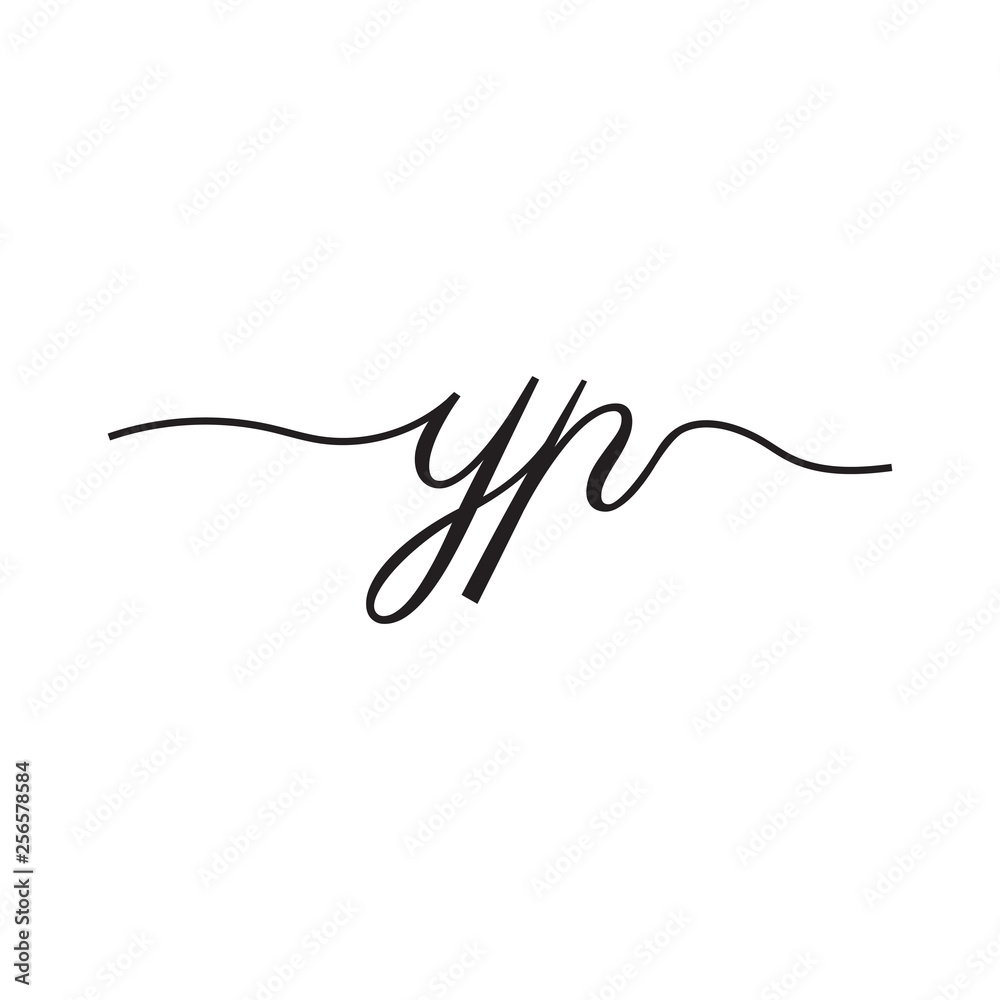 initials handwriting letters vector logo initials handwriting letters vector logo