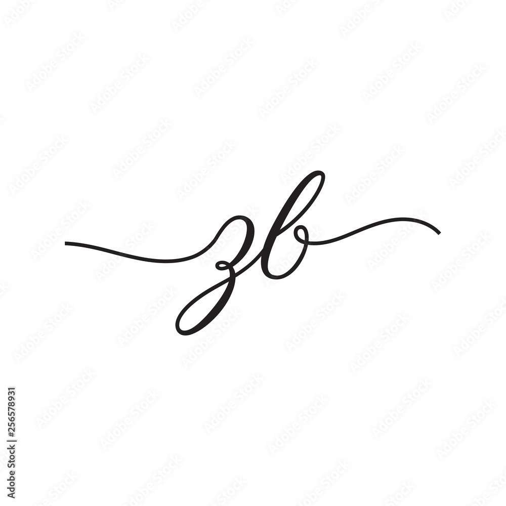 initials handwriting letters vector logo initials handwriting letters vector logo