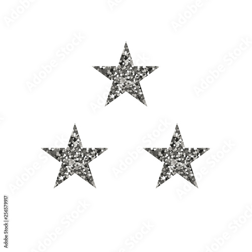 Silver stars on white background.