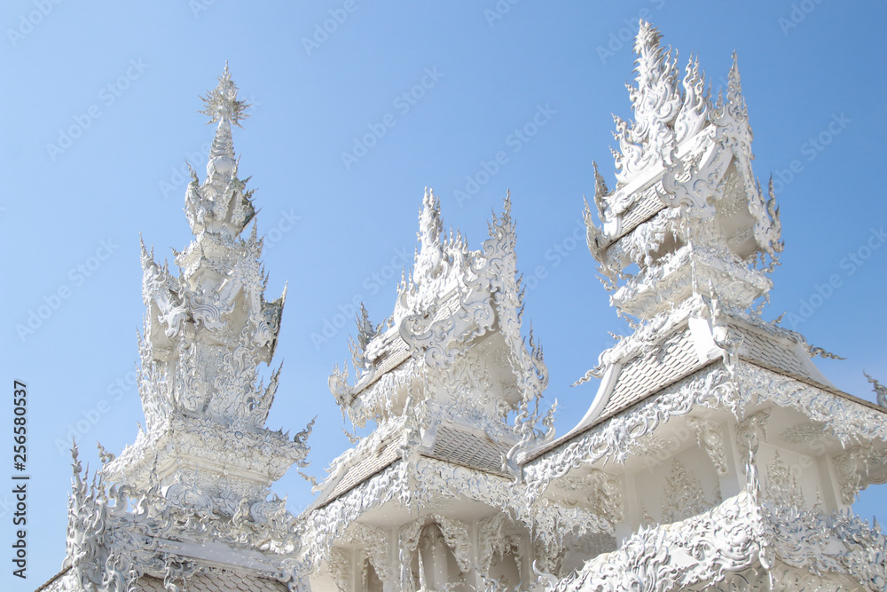 Chiang rai Wat Rong Khun another name white Temple is an art Buddhist temple in Chiang Rai Province, Thailand.Wat Rong Khun is a famous international landmark for tourist in chiangrai province.