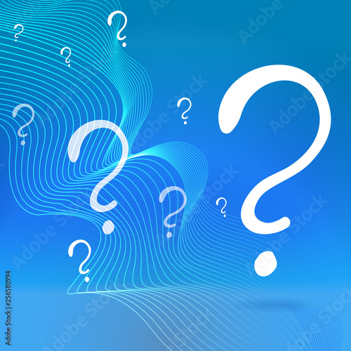 Question signs colorful vector illustration