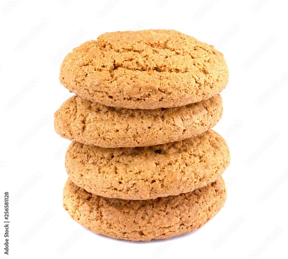 oat cookies on white background oat cookies on white background