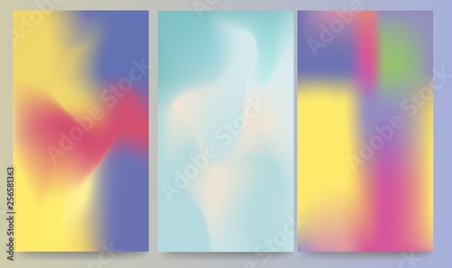 Modern vector template for brochure, banner, leaflet, flyer, cover, catalog. Set of color abstract backgrounds. Colored vector illustration