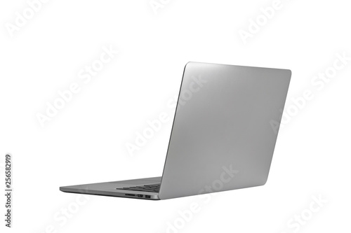 back laptop or notebook isolated on white background 