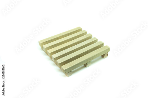 mini model of wooden pallet for shipping or forklift lifting