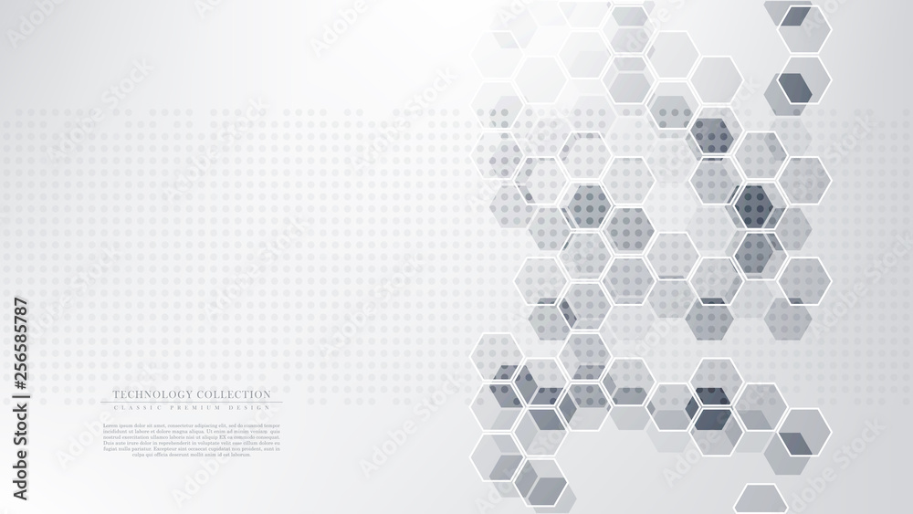 Technology futuristic internet system hexagonal abstract background vector Technology futuristic internet system hexagonal abstract background vector