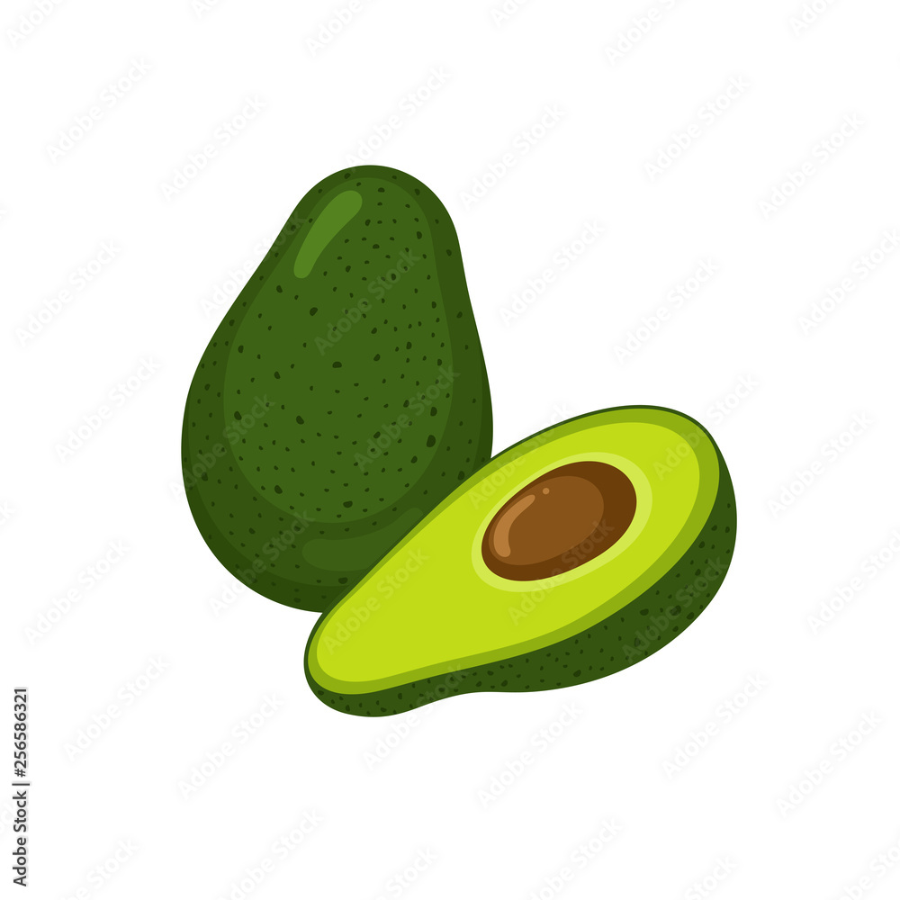 Avocado isolated on white background. Avocado isolated on white background.