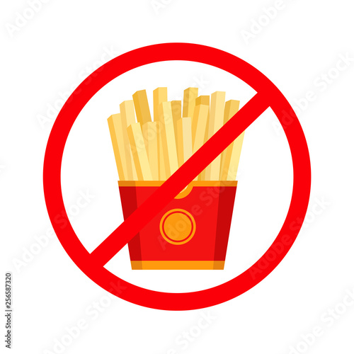 Emblem-crossed French fries. No fast food.