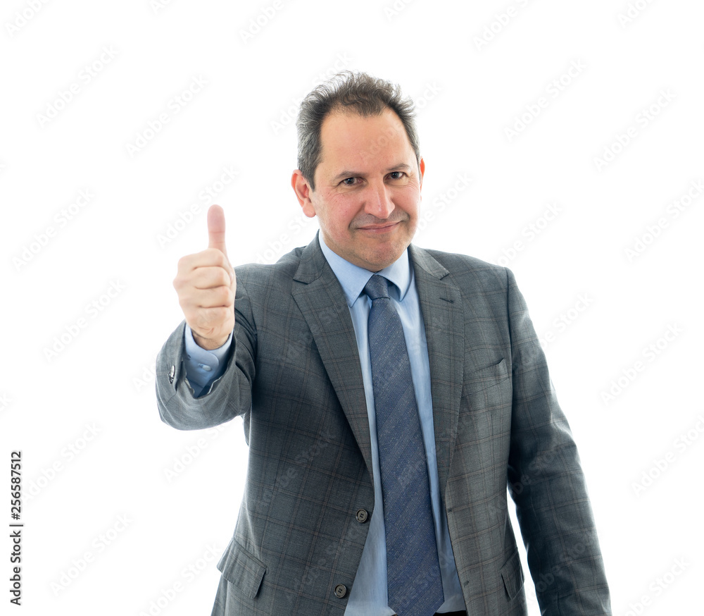Studio shot of middle aged business strategist speaker leading a meeting discussing ideas. Studio shot of middle aged business strategist speaker leading a meeting discussing ideas.
