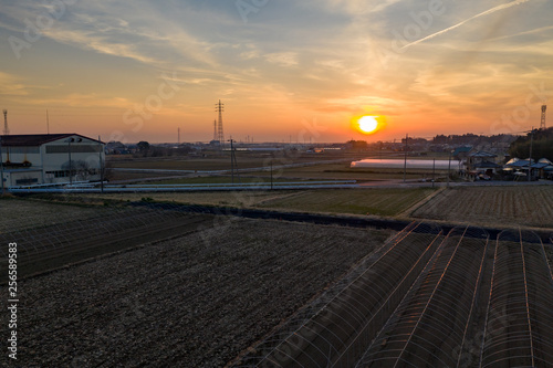 田舎の夕暮れ