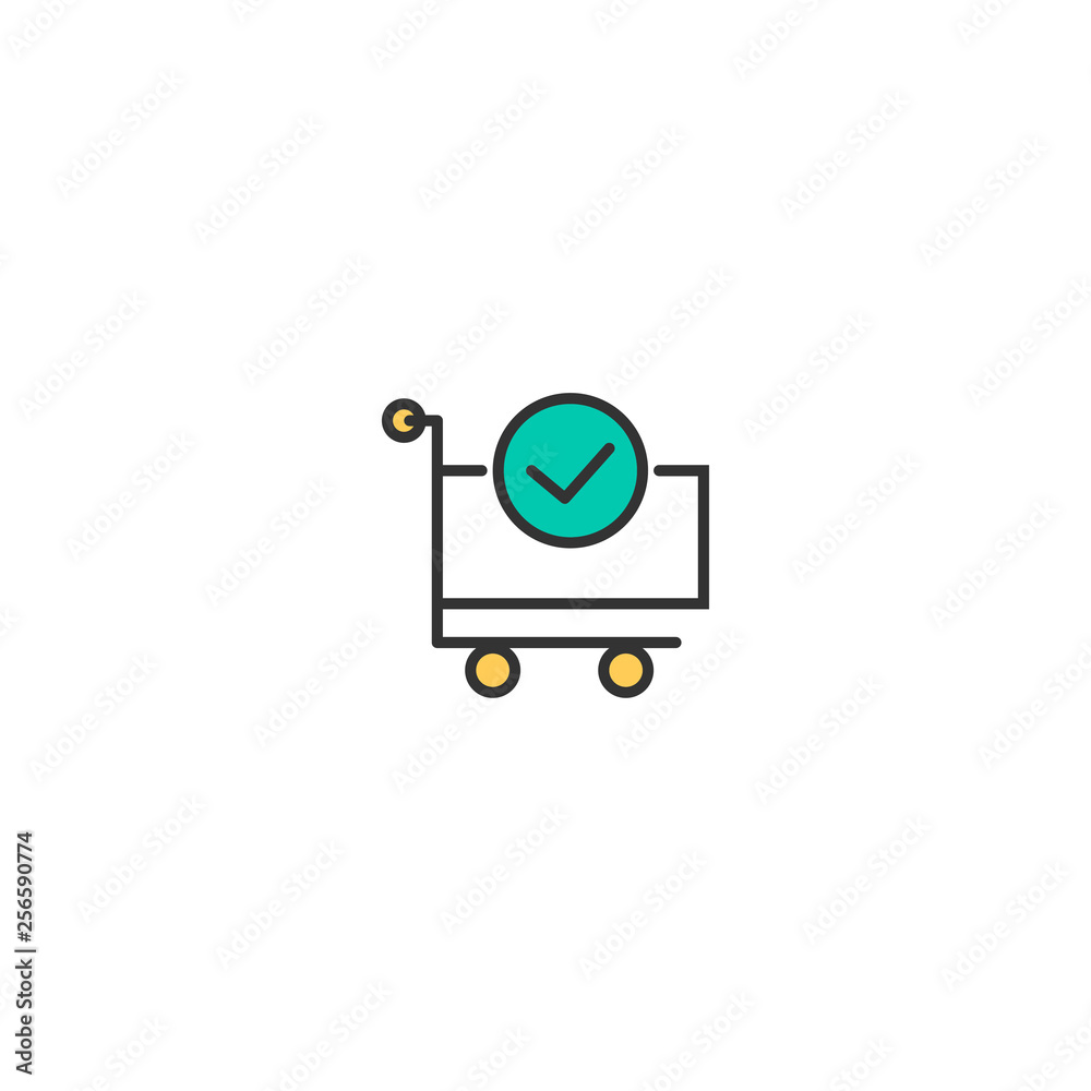 cart icon line design. Business icon vector design cart icon line design. Business icon vector design