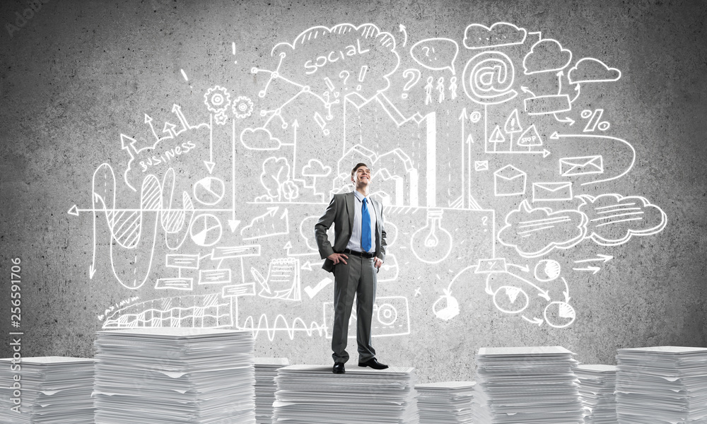 Successful confident businessman in suit. Successful confident businessman in suit.