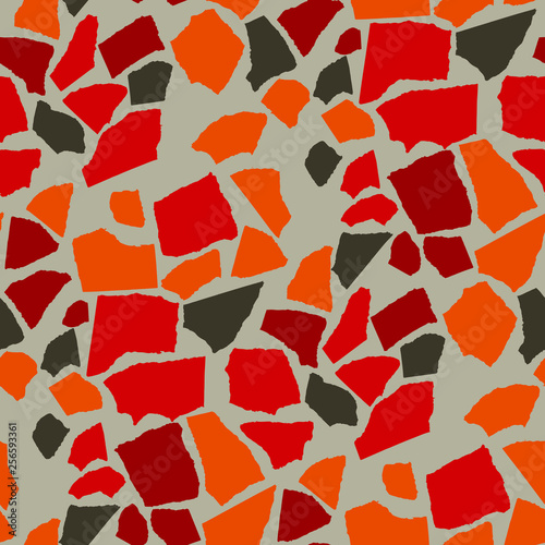 Abstract papercut seamless pattern