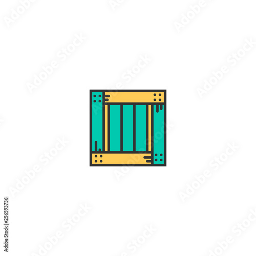 crate icon line design. Business icon vector design © Robani