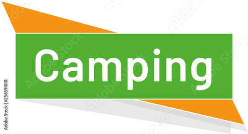 vector Button Camping	