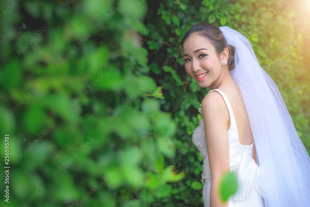 Wedding concept. Beautiful bride with bouquet Wedding concept. Beautiful bride with bouquet