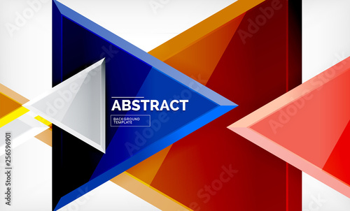 Free Download Tech futuristic geometric 3d shapes, minimal abstract background - GFXLoad