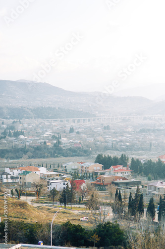 Nature in Tbilisi, Georgia. Beautiful mountains in the background.