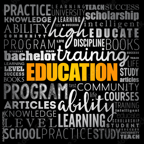 EDUCATION word cloud collage, background concept