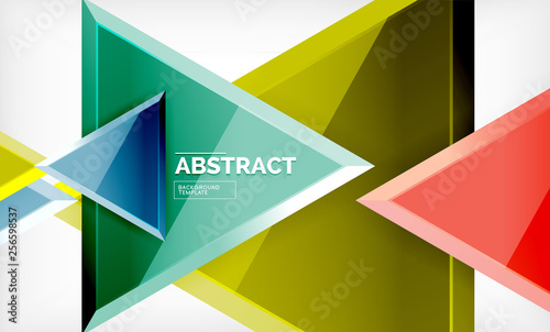 Free Download Tech futuristic geometric 3d shapes, minimal abstract background - GFXLoad