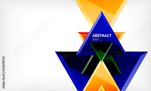 Free Download Tech futuristic geometric 3d shapes, minimal abstract background - GFXLoad