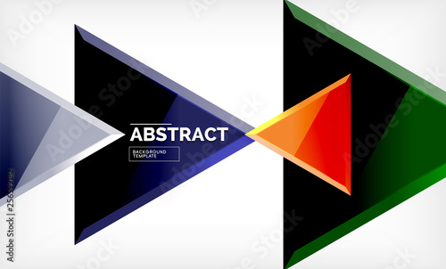 Free Download Flying triangles compostion geometric background - GFXLoad