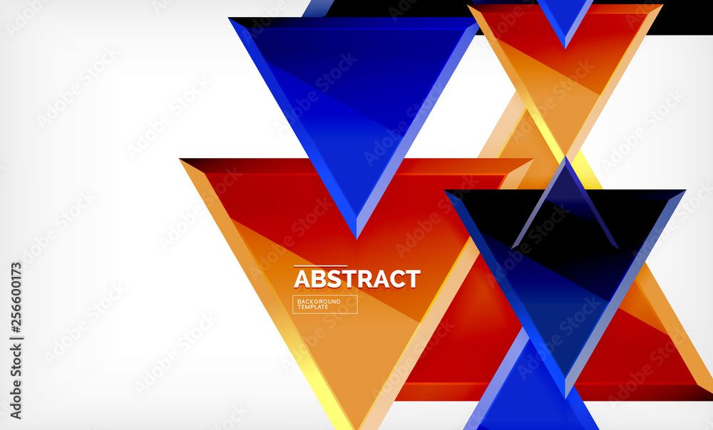 Tech futuristic geometric 3d shapes, minimal abstract background