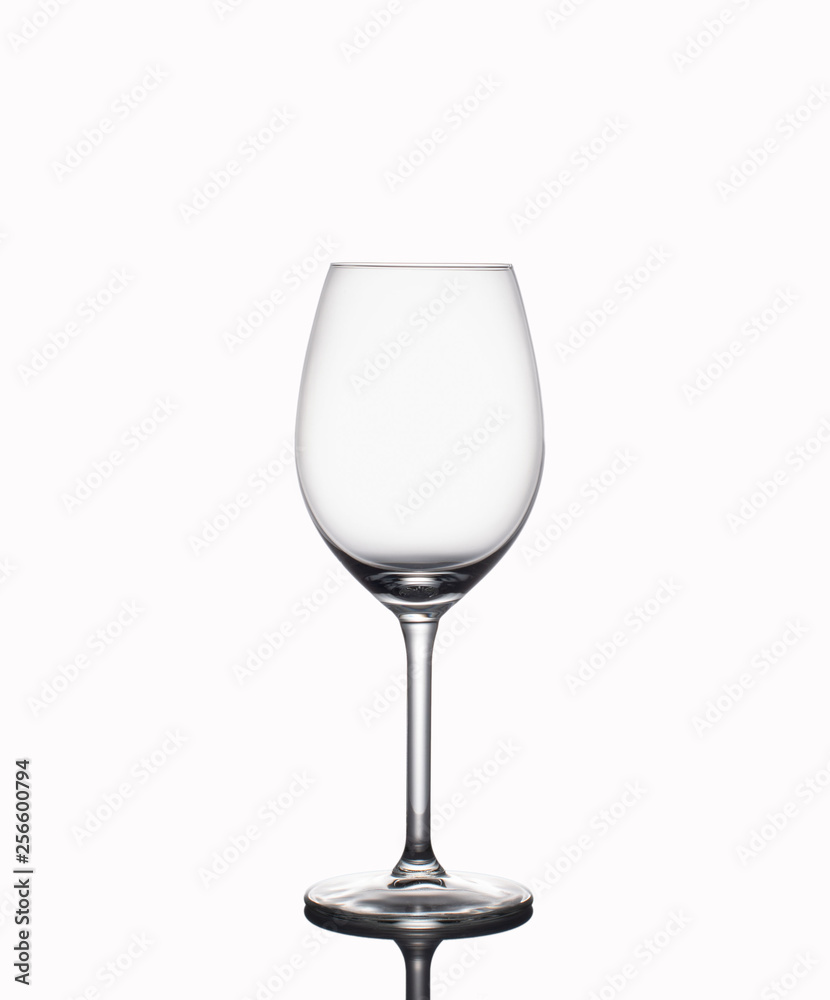 an empty glass on a white background isolate