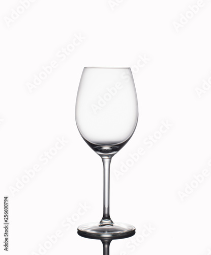 an empty glass on a white background isolate