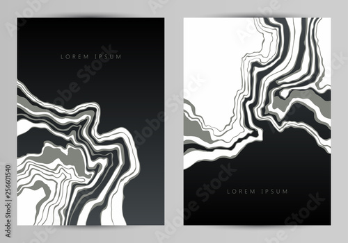 Black marble wall texture and background. Abstract Vector Illustration. Design Template. Modern Pattern.