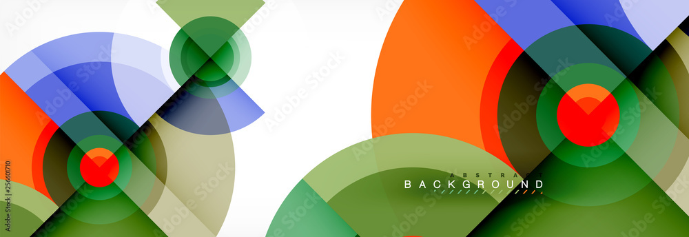 Round circles and triangles abstract background Round circles and triangles abstract background