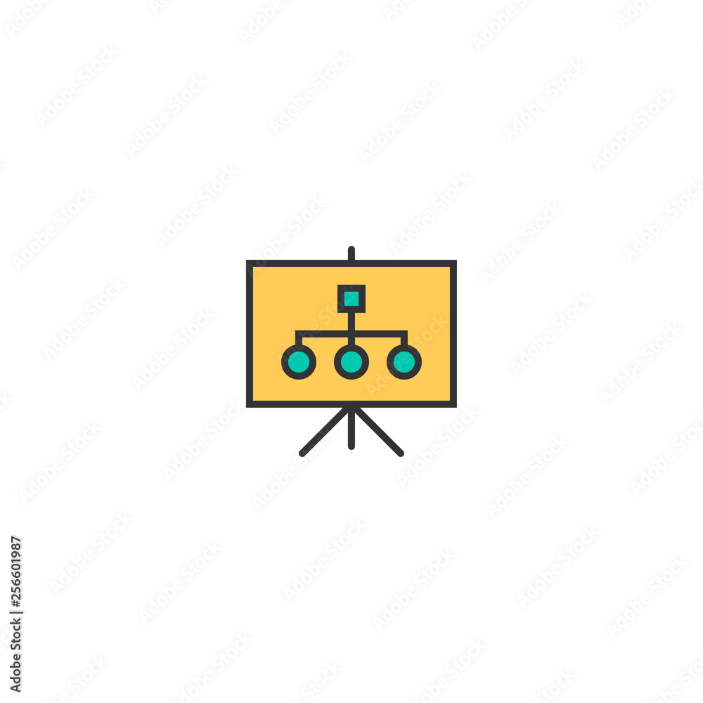 presentation icon line design. Business icon vector design presentation icon line design. Business icon vector design