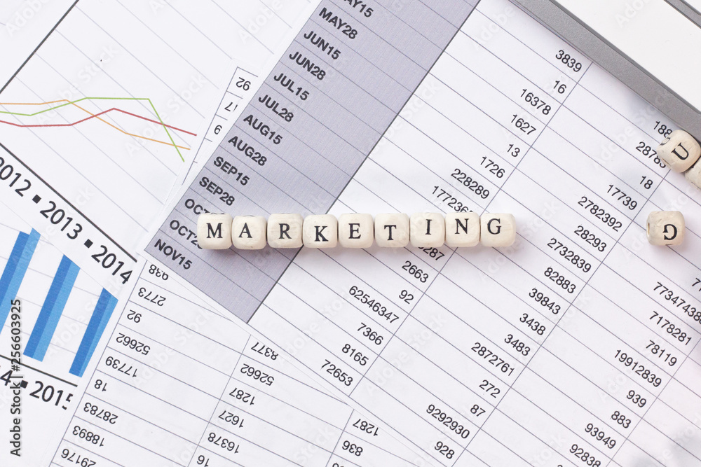 The marketing word on wood cube business content image.. The marketing word on wood cube business content image..