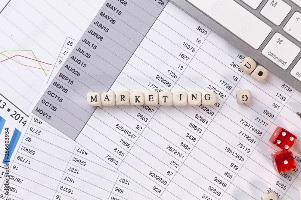 The marketing word on wood cube business content image.. The marketing word on wood cube business content image..