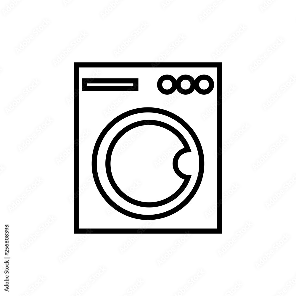 Washing machine icon design template vector isolated Washing machine icon design template vector isolated