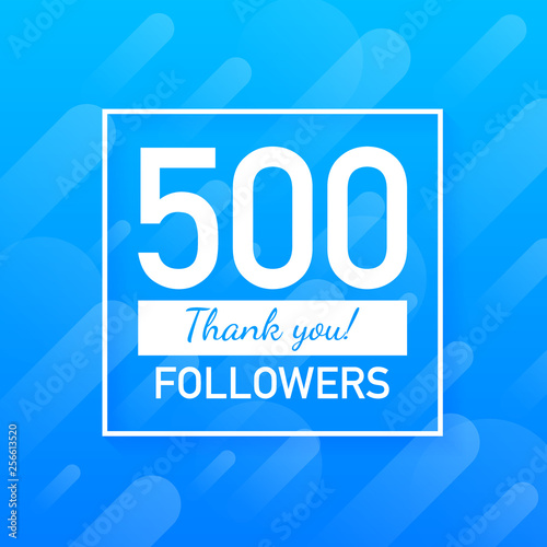 500 followers, Thank You, social sites post. Thank you followers congratulation card. Vector illustration.