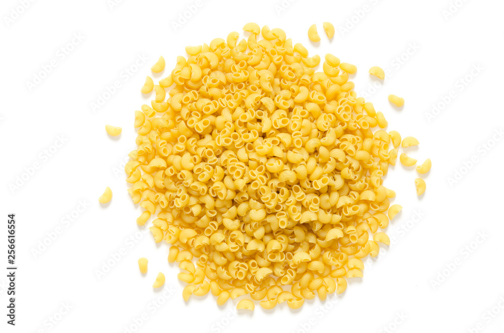 Raw pasta as food background. Top view or flat lay Raw pasta as food background. Top view or flat lay