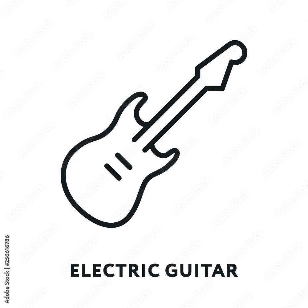 Electric Rock Guitar Bass. Vector Flat Line Icon Icon. Cute Small Pictogram. Electric Rock Guitar Bass. Vector Flat Line Icon Icon. Cute Small Pictogram.